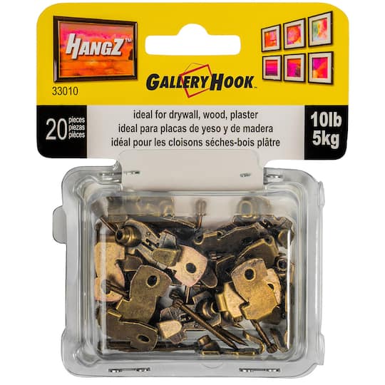 HangZ&#x2122; 10lb. Gallery Picture Hooks, 20ct.